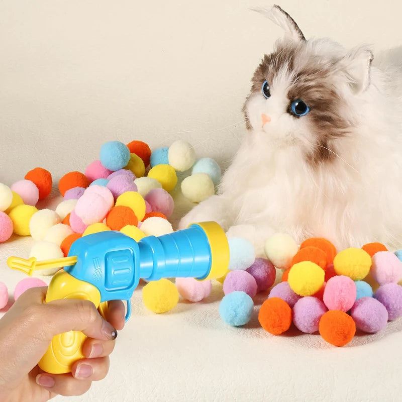 Katzenspielzeug Ballpistole