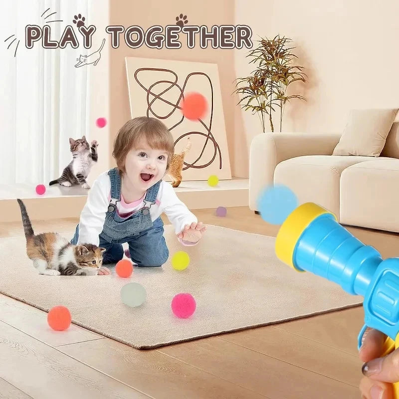 Katzenspielzeug Ballpistole