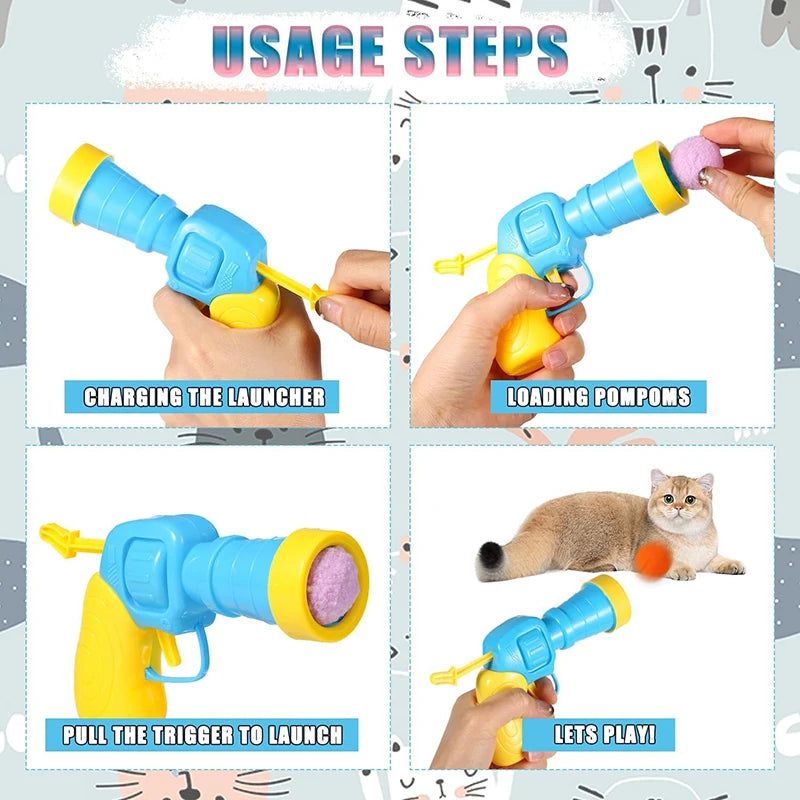 Katzenspielzeug Ballpistole