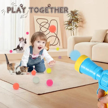 Katzenspielzeug Ballpistole